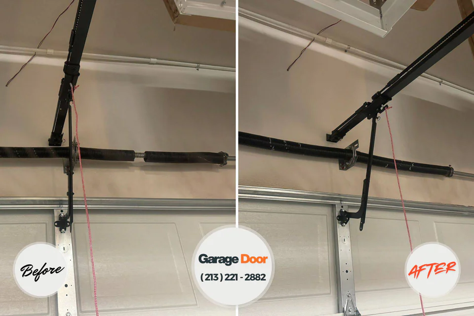 Before and after: garage door repair Pinedale, WY